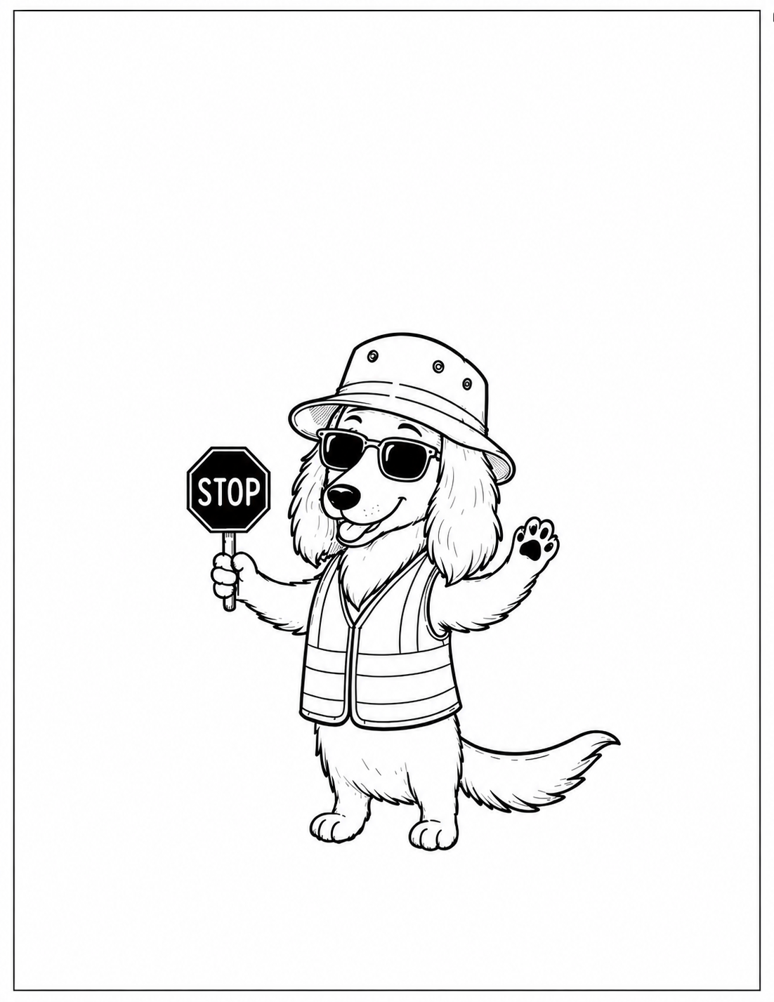Toby colouring page 1